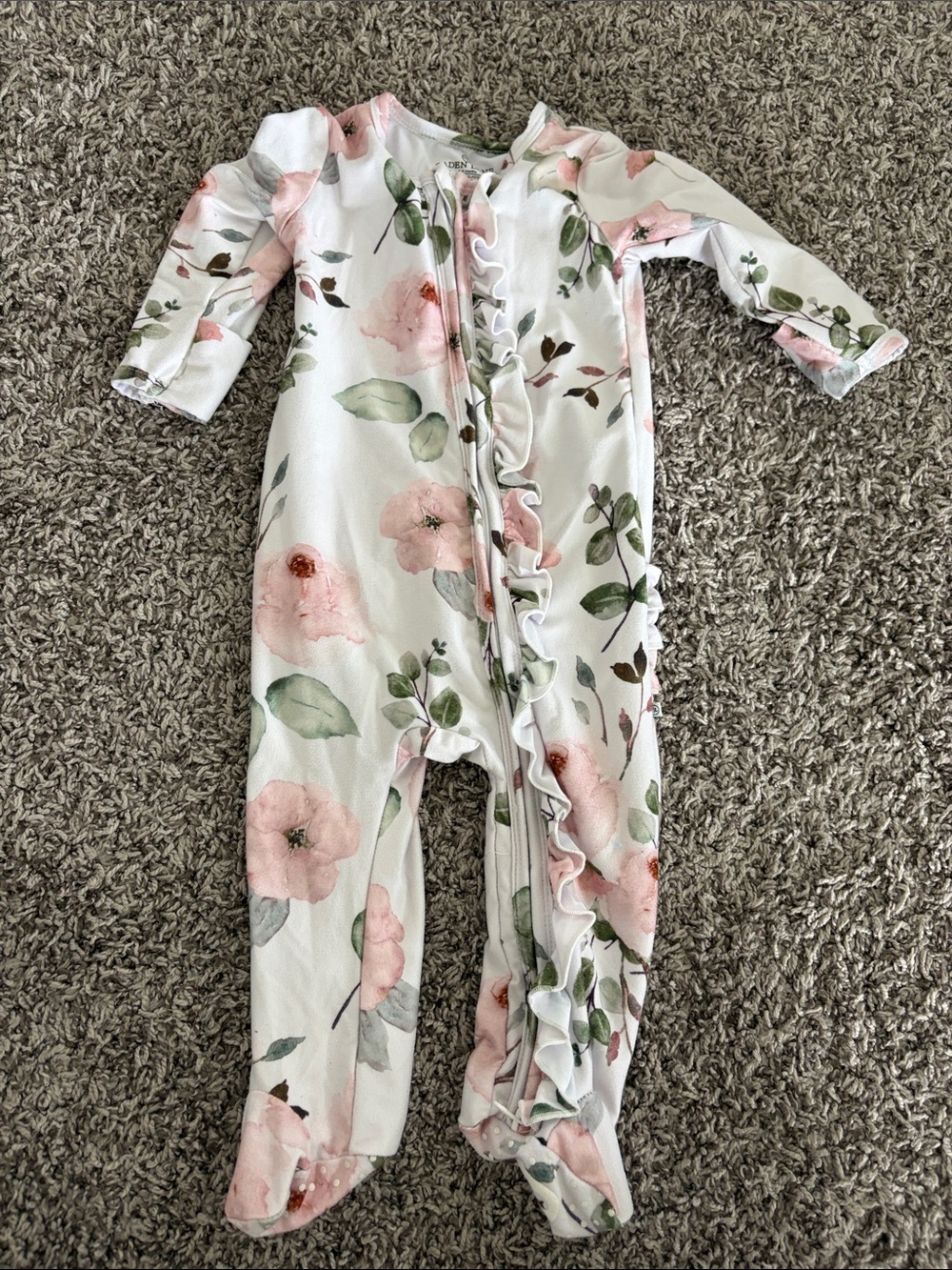 Caden Lane Floral Ruffle One-Piece